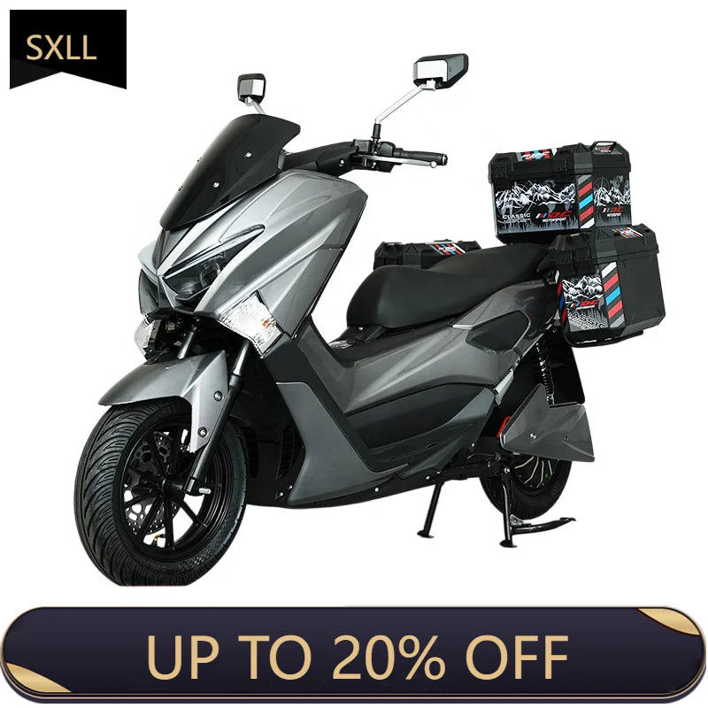 SXLL New 2000W 3000W 5000W electric scooter 72V 50AH steel lithium battery adult travel electric motorcycle